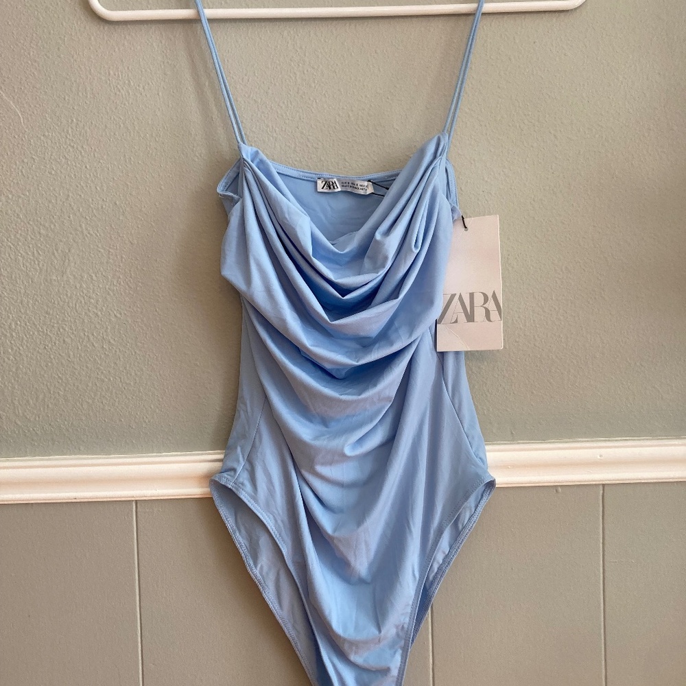 Zara blue bodysuit size small